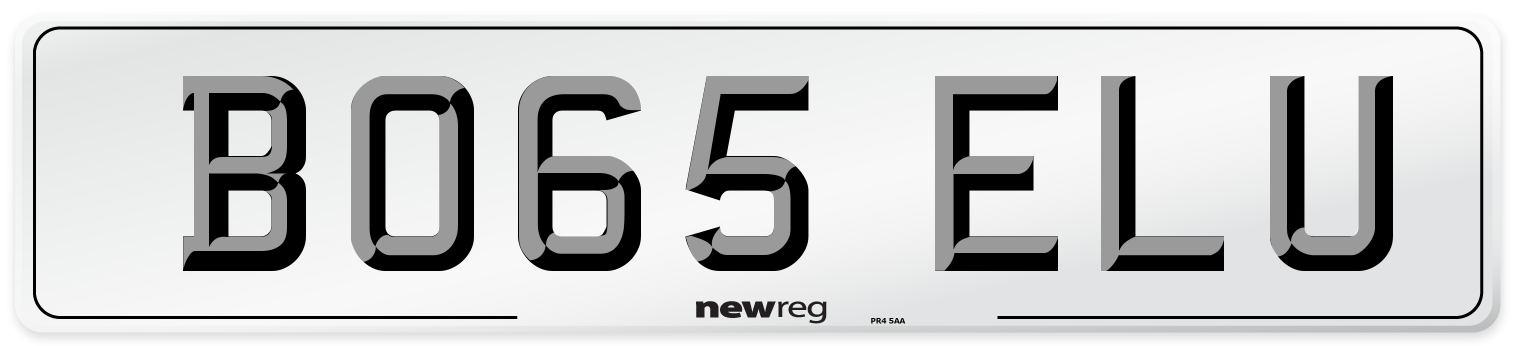 BO65 ELU Number Plate from New Reg